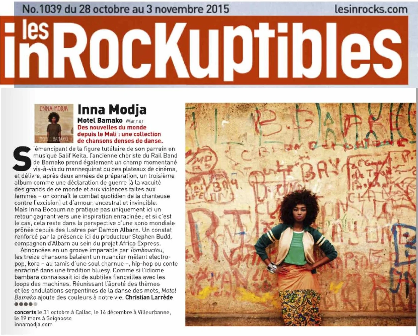 Les Inrock, FrancePortrait - 2015